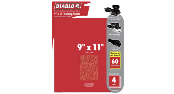 Diablo Dcs911080S04G Sheets 9X11  80G 4 Pk