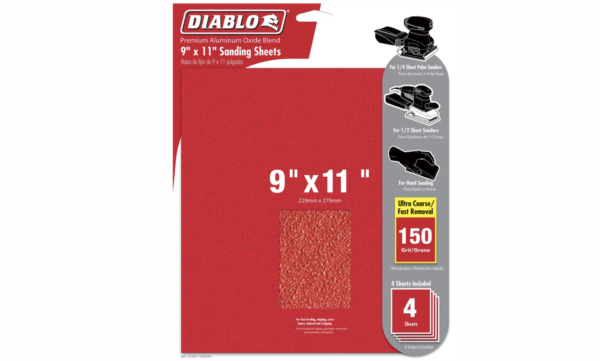 Diablo Dcs911220S04G Sheets 9X11  220G 4 Pk