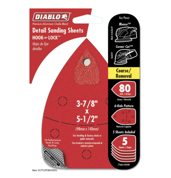 Diablo Dctcat120H05G Corner C/M Sheets 120G 5Pk