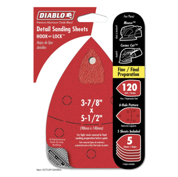 Diablo Dctcat220H05G Corner C/M Sheets 220G 5Pk