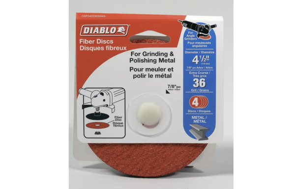 Diablo Cdf045050S04G D-4 1/2 Fiber Disc. Ao 50G 4Pk