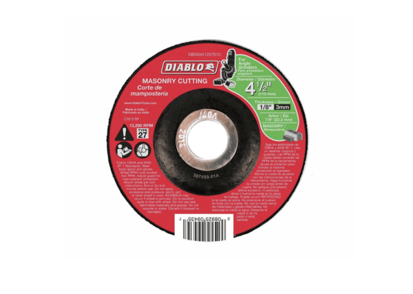 Diablo Cdd040125701C 4? X 1/8 Masonry Dc Cutoff # 27