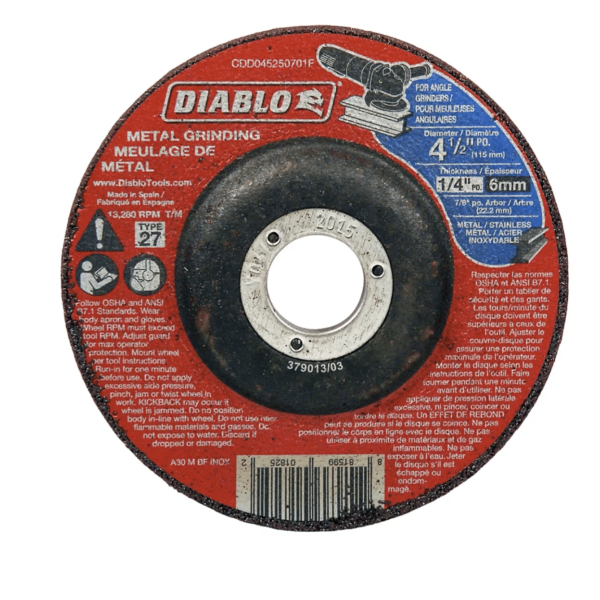 Diablo Cdd040250701F 4? X 1/4 X 5/8 Metal Dc Gr. # 27