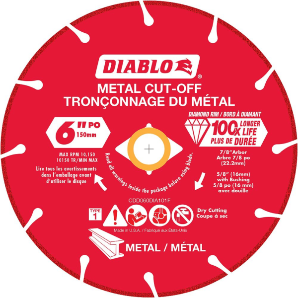 Diablo Cdd070Dia101F 7? Diamond Blade Metal Cutoff