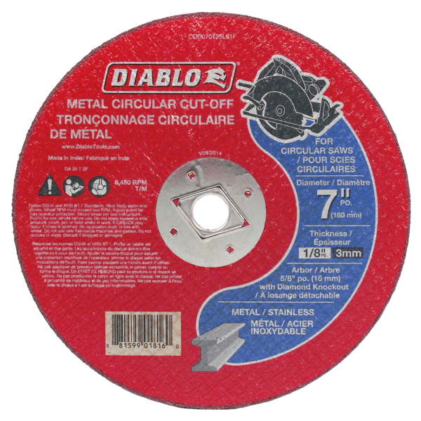 Diablo Cdd070063701F 7? X 1/16 X 7/8 Metal Dc C-Off # 27