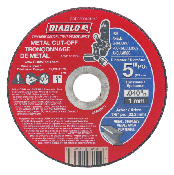 Diablo Cdd050125X01F 5? X 1/8 X 7/8 Metal Dc Duo Cg # 27