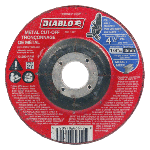 Diablo Cdd045125X01F 4-1/2? X 1/8 X 7/8 Metal Dc Duo