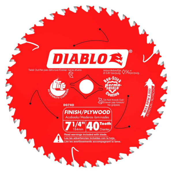 Diablo D0760A 7-1/4? X 60T Ultra Finish Blade (Bulk)