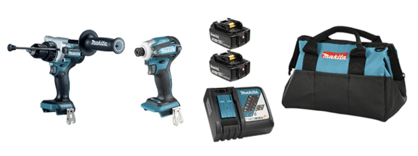 Makita Dlx2455Tx4 18V Lxt Brushless Cordless 2 Tool Combo Kit (5.0 Ah X2)