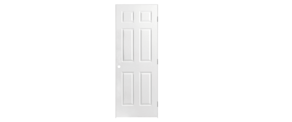 6 Panel Hollow Door Pre Machined 26? X 80? X 1 3/8? Left Hand