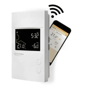 Flextherm ? Wifi Programmable Electronic Thermostat With Remote Access ? 120V/240V With Gfci