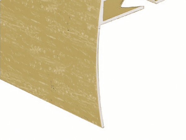Prova Cm4251Hga12 Ceramic Tile Stair Nosing ? Hammered Gold Anodized (Hga) ? 3/8 In. (10 Mm) X 12 Ft.