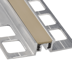 Prova Cm3051Mil08Bg Heavy Duty Expansion Joint ? Mill Finish (Mil) With Beige Vinyl Insert ? 3/8 In. (10 Mm) X 8 Ft.