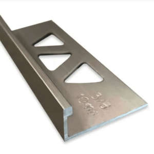 Prova Cm2151Sca08C Flat Tile Edge ? Contour -Satin Clear Anodized (Sca) ? 3/8 In. (10 Mm) X 8 Ft.