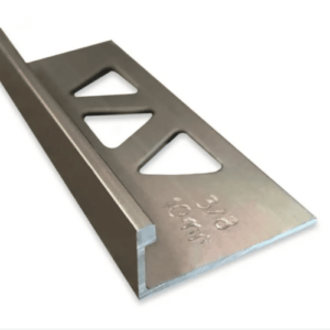 Prova Cm2150Sca08C Flat Tile Edge ? Contour ? Satin Clear Anodized (Sca) ? 5/16 In. (8 Mm) X 8 Ft.