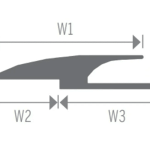 M-D Pro Fprd2330Gry12 1/8? (3.2 Mm) ? 1/4? (6.4 Mm) Vinyl Reducer ? Grey ? (St-048) ? 1-3/8? (3.5 Cm) W2, 5/8? (1.6 Cm) W2, 1? (2.5 Cm) W3 X 12 Ft. (3.7 M) L