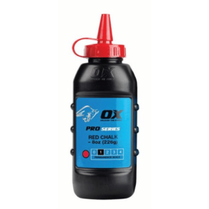 Ox Tools Ox-P025701 Ox Pro Chalk Refill ? Red ? 8Oz / 226G