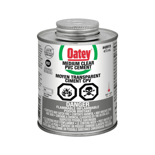 Oatey 48919 473 Ml Pvc Cement Medium Clear (C) Retail
