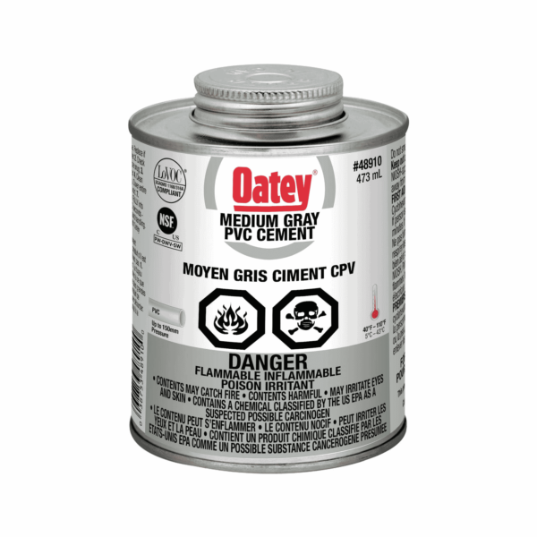 Oatey 48910 473 Ml Pvc Cement Medium Gray (C) Retail