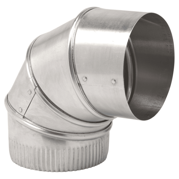 Imperial Gv0286 Adjustable Elbow Duct ? 4-In ? Galvanized 30-Gauge Steel ? 90 Degree