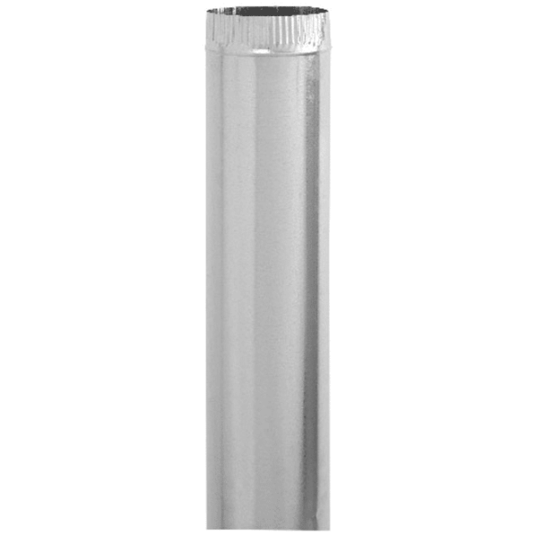 Imperial Gv0372 Round Pipe ? 5-In X 30-In ? Galvanized 30-Gauge Steel