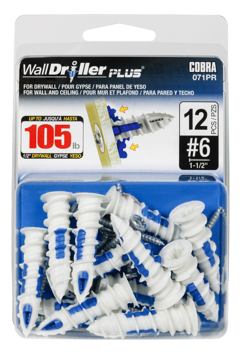 Cobra 071Pr Walldriller Plus #6 + Scr (X12)