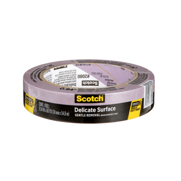 Scotch Delicate Surface Painter?S Tape, 2080-24Ec, 0.94 In X 60 Yd (24 Mm X 54.8 M)