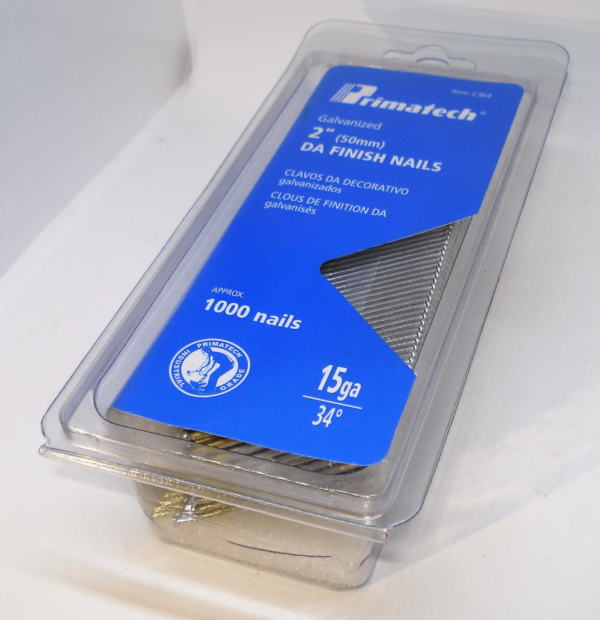 Primatech C362 Angled Finish Nails 2In (50Mm) Galv 15Ga Single