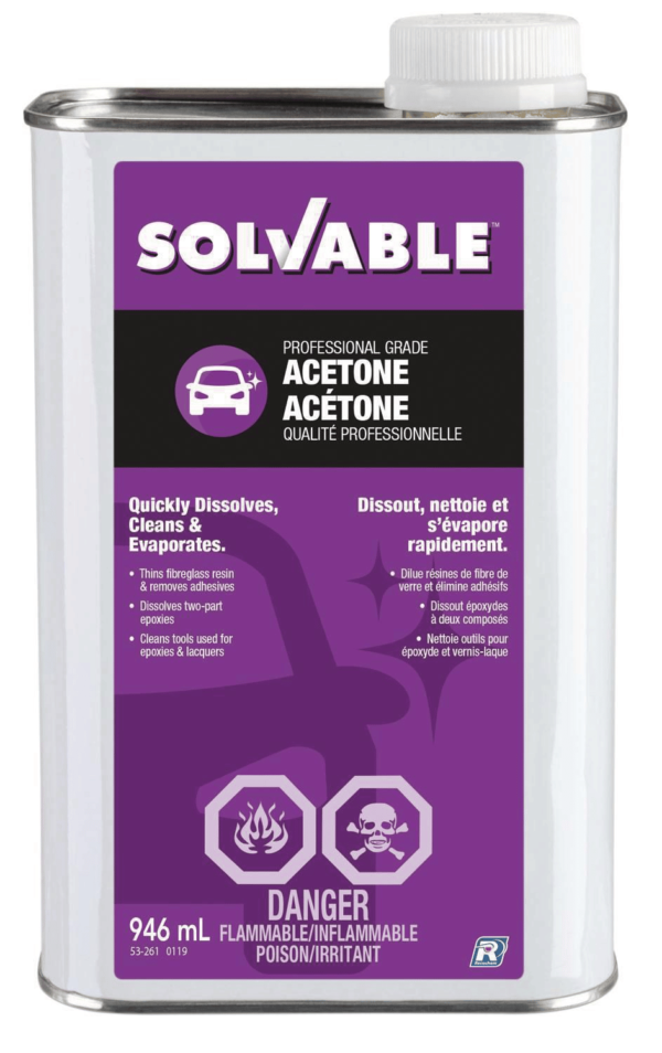 Solvable 53-261 Professional Grade Acetone 946 Ml