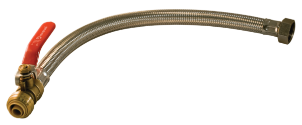 Aqua Dynamic 3229-643 Flex Connector Ss 3/4 Fip X 1/2 Push-Fit Valve 18 Water Heater Lead Free