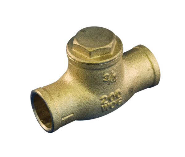 Aqua Dynamic 1191-504 Swing Check Valve 3/4 Brass Solder Lead Free