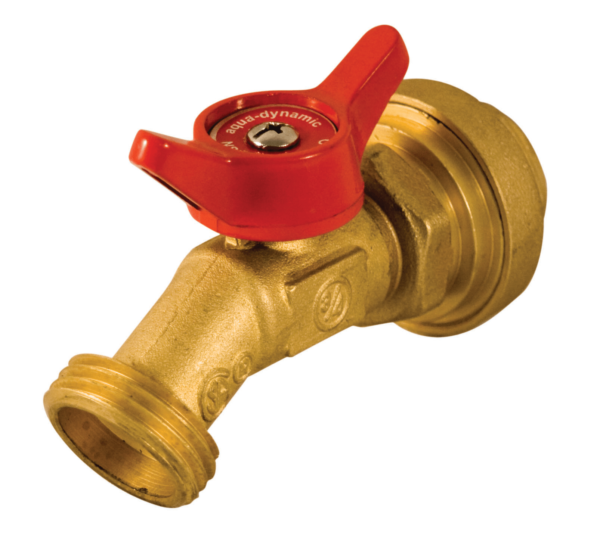 Aqua Dynamic 1102-994 Hose Bib No Kink 3/4 Push-Fit Brass Quarter Turn