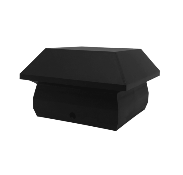 Nuvo Iron Spc25 Black Vinyl 4X4 Post Cap.  Fits Dressed 3 1/2? X 3 1/2? Post.