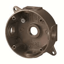 Red Dot S110Brcn Outdoor Rnd Box 5X1/2In Hole Bronze