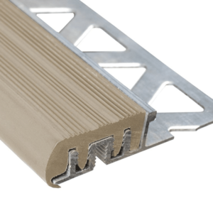 Prova Cm4071Bge08 Anti-Skid Stair Nosing ? Beige Vinyl Insert ? 3/8 In. (10 Mm) X 8 Ft.