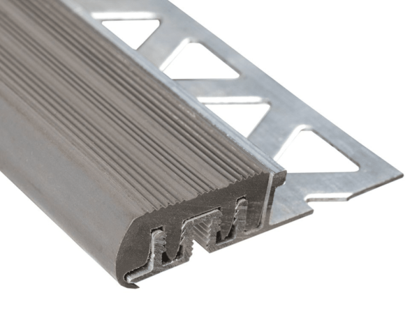 Prova Cm4071Gry08 Anti-Skid Stair Nosing ? Grey Vinyl Insert ? 3/8 In. (10 Mm) X 8 Ft.