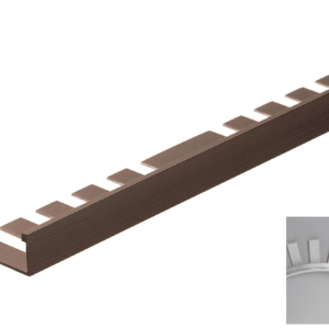 Prova Cm2152Sdb08 Flat Tile Edge ? Satin Dark Bronze (Sdb) ? 1/2 In. (12.5 Mm) X 8 Ft.