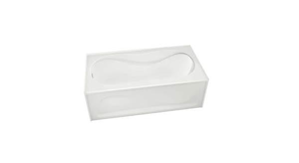 Maax Cocoon 60L X 30W X 21H Rectangular Alcove Acrylic Bathtub Left Drain In White