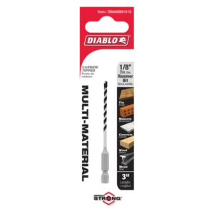 1/8" x 2" x 3" Multi-Material Carbide-Tipped Hammer Drill Bit