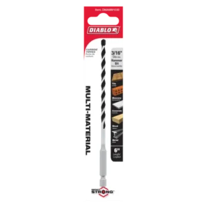 3/16" x 4" x 6" Multi-Material Carbide-Tipped Hammer Drill Bit